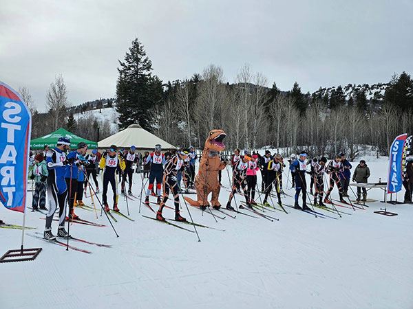 A ski event at the East Fork Mink Creek Nordic Center