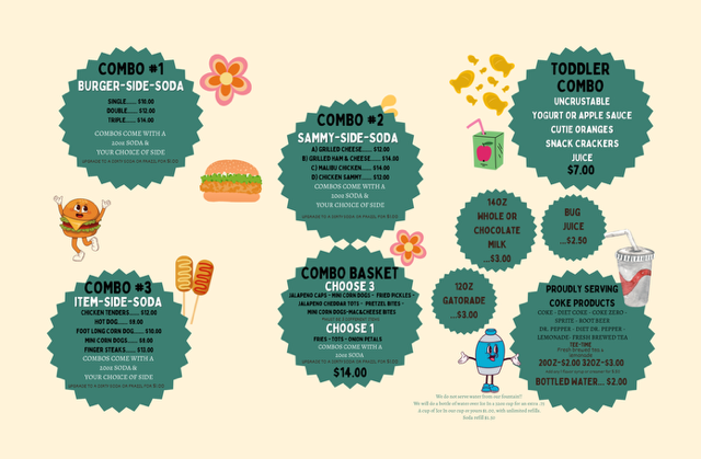 Ross Park Aquatic Complex Concessions Menu (Page 2)