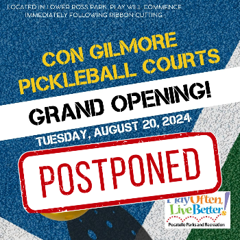 Pickleball Courts Postponed