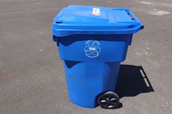 96-Gallon Blue Recycle Cart