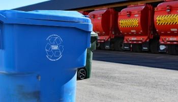 City of Pocatello Sanitation Department truck and autocarts