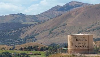 City of Pocatello water tank near I-15