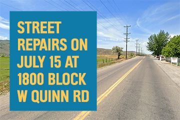 Street Repairs 1800 Block W Quinn Rd