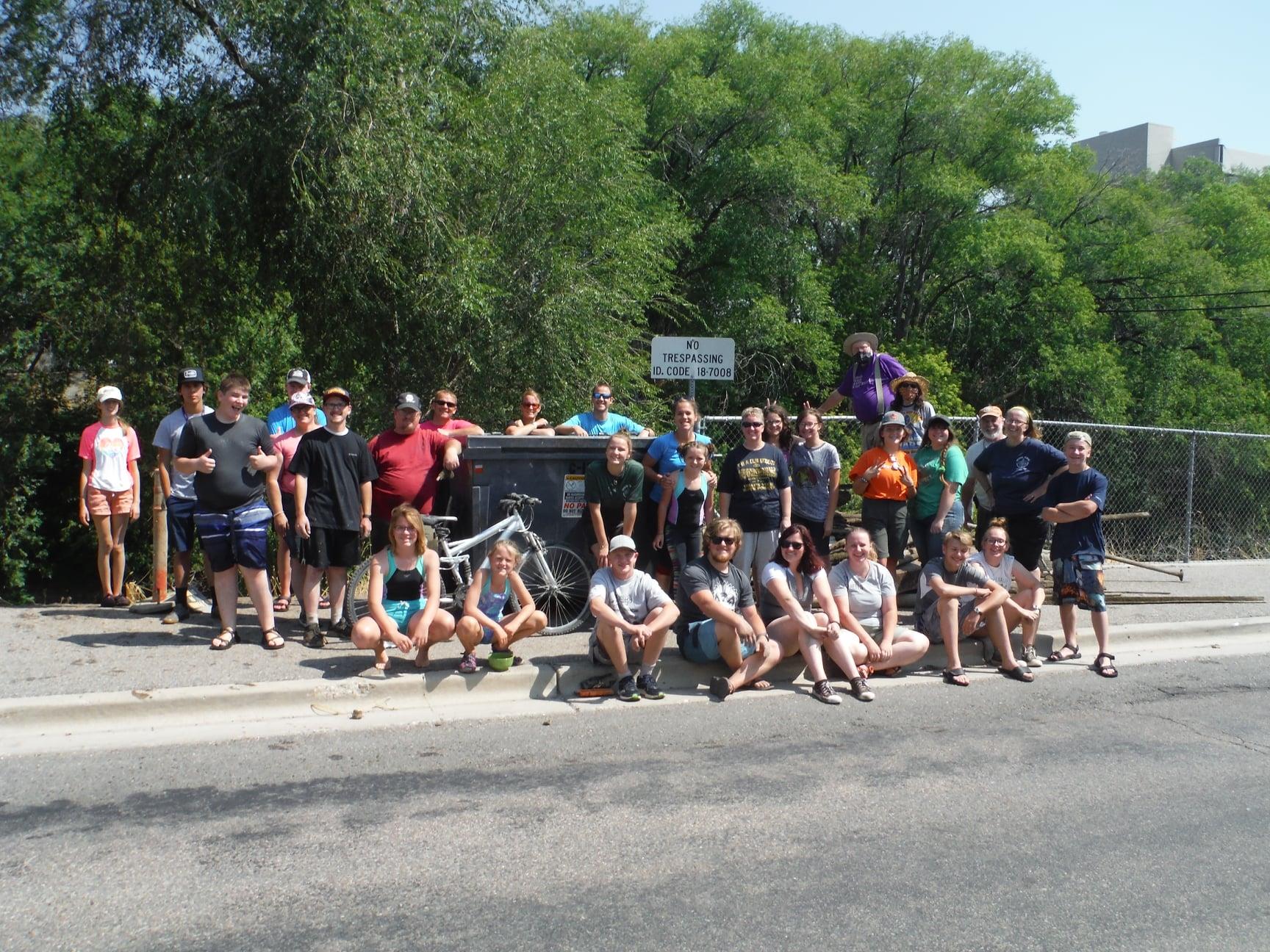 Volunteers at the 2020 Portneuf River Cleanup. 