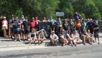 Volunteers at the 2020 Portneuf River Cleanup. 