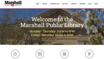 A screen capture of the new marshallpl.org. 