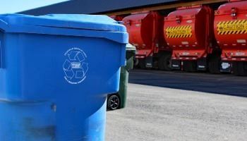 City of Pocatello Sanitation Department truck and autocarts