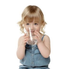Girl drinking water