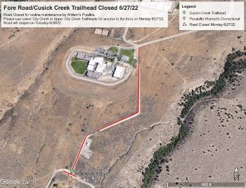 Fore Road Cusick Creek Map