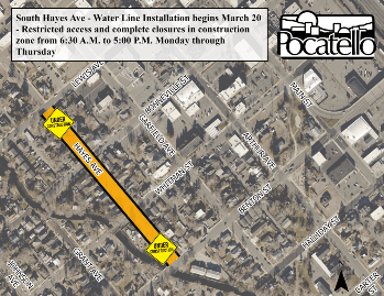 South Hayes Avenue between Lewis Street and Benton Street 