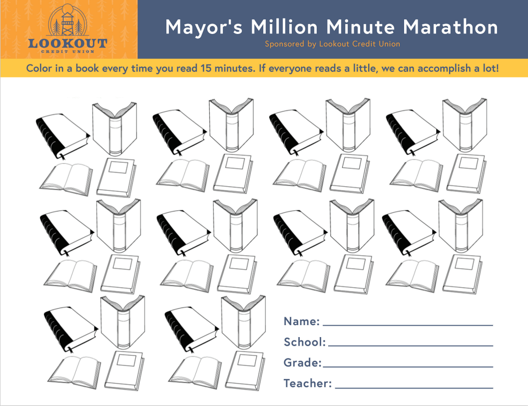 MMMM Reading Log - color sheet