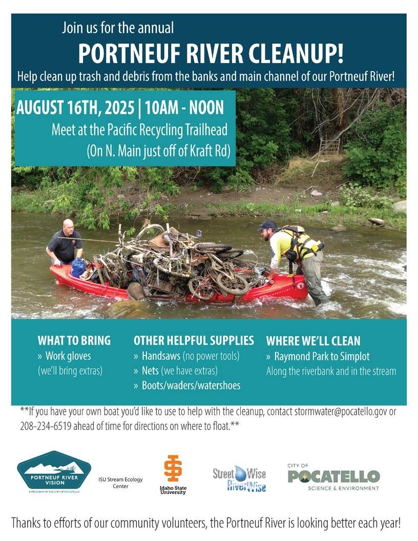 Portneuf River Cleanup flyer 2025